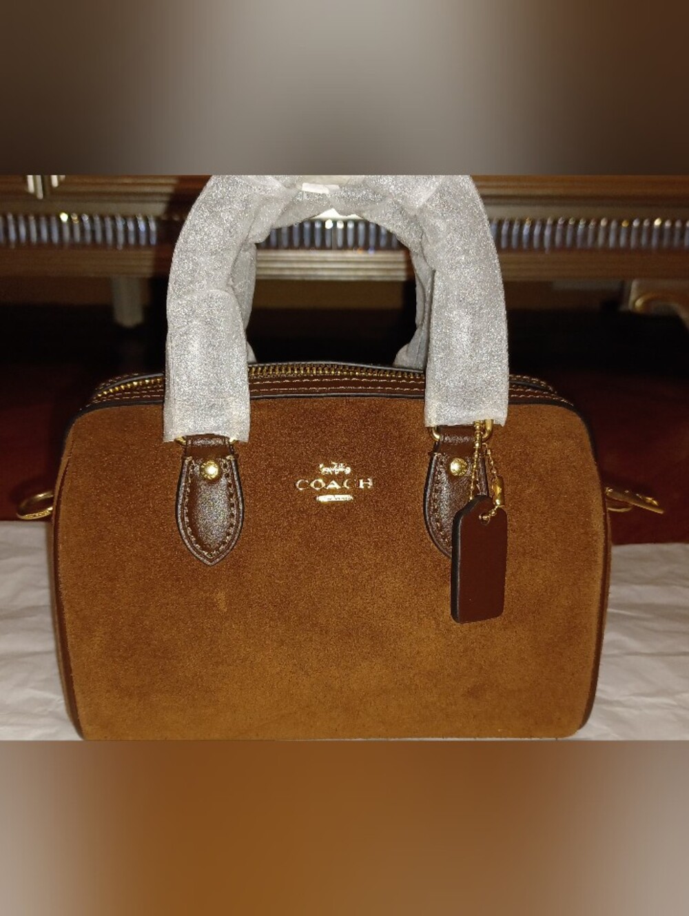 COACH MINI ROWAN IN SUEDE